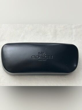 Coach Black Eyewear Hard Case with Embossed Logo